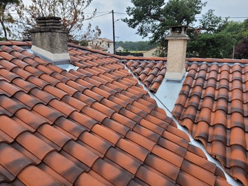 Chantier de rénovation de toiture à Castelmaurou