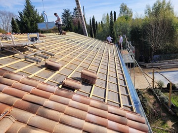 Rénovation d'une toiture sur la commune de Maurens-Scopont